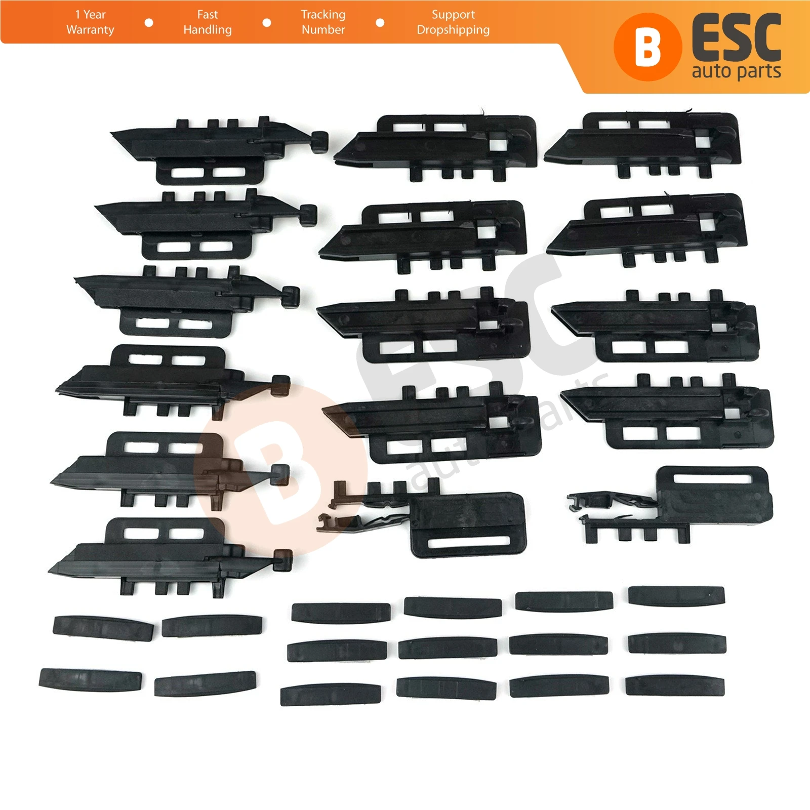 

ESC Auto Parts ESR580 Roof Curtain Repair 32 Pieces Set For Peugeot 407 SW 83A05A, 8301 Q2, 00089087 Fast Shipment Free Shipment