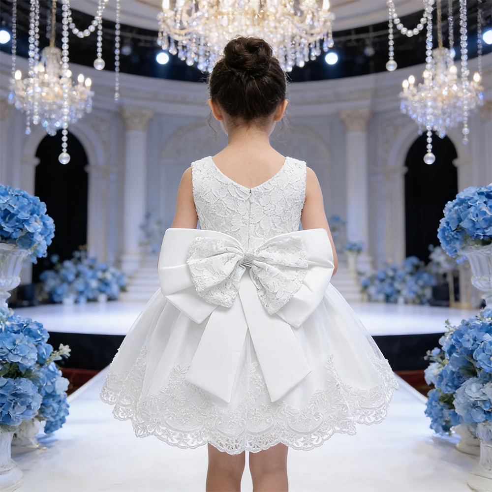 

Детские платья для первого дня рождения для девочек, белый костюм, свадебное платье для крещения, платье принцессы для девочек, детские кружевные платья, От 0 до 10 лет