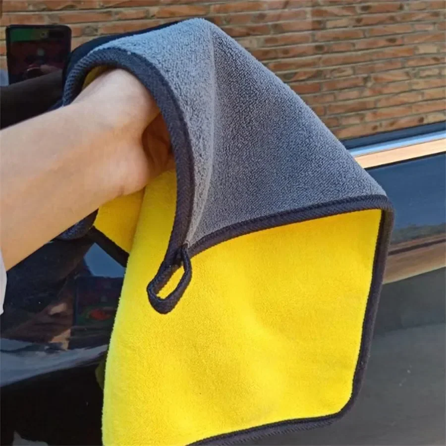 1/2/6Pcs Microfiber Car Cleaning Towels Car Wash Drying Cloth Hemming Microfiber Towel Care Wash Cloth Car Detailing Accessories