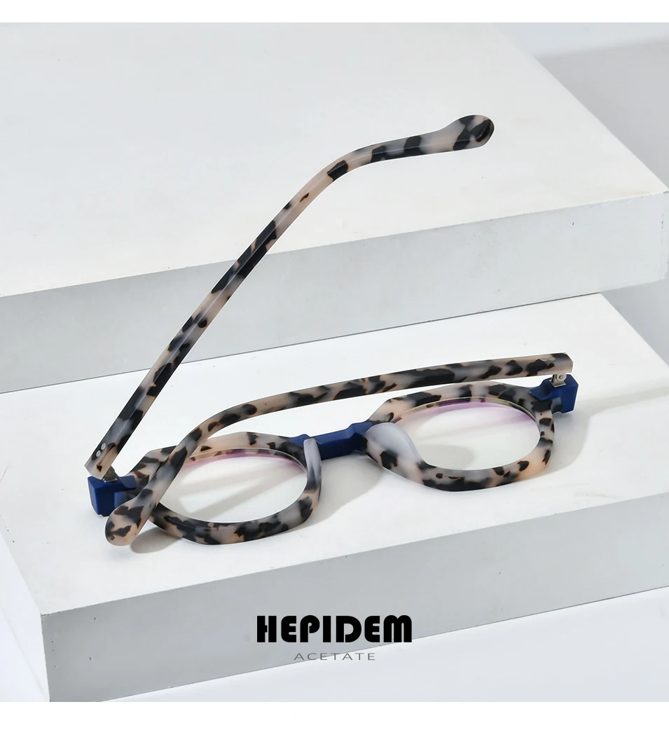 HEPIDEM Acetat Brille Frauen Marke Designer Runde Nerd Brillen Rahmen Neue Männer Dicke Japanische Handgemachte Große Größe Brillen 9229 – Detail 23