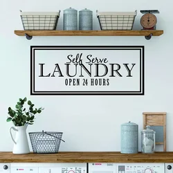 Transform Your Home with Creative Laundry Wall Decals - Removable Vinyl Wall Stickers for Living Room & Bedroom
