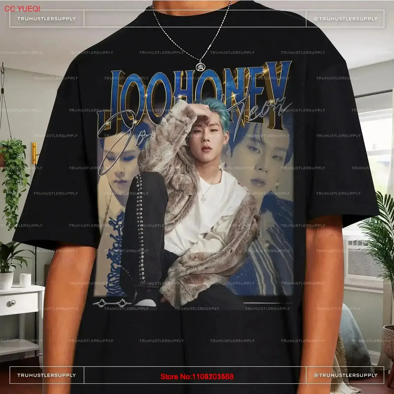 Conheça camisa Joohoney Lee Jo Heon MONSTA X T Taehyung Shownu Minhyuk Hyungwon I m vintage lavado top para uso diário casual