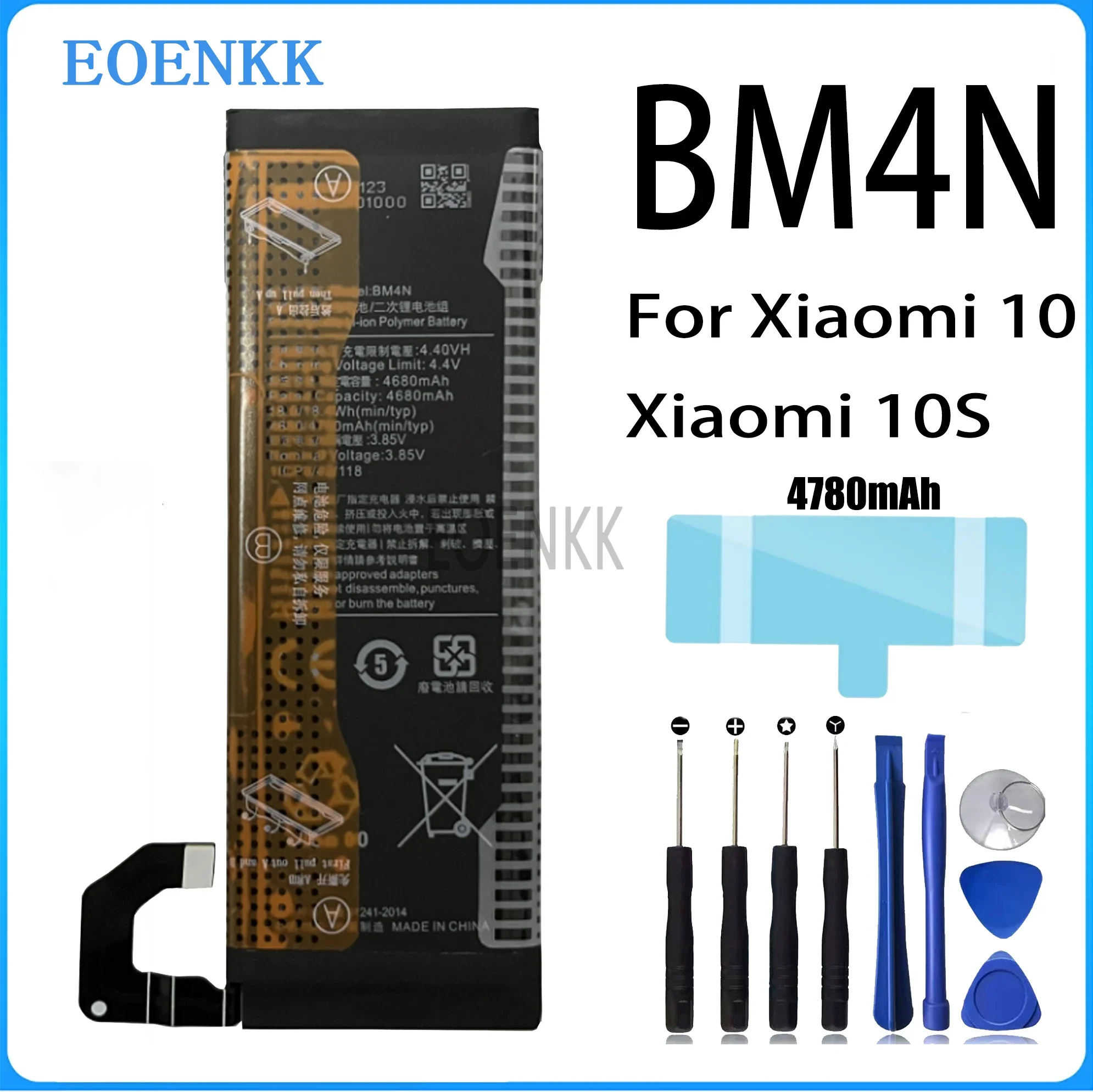 

100% Genuine Original Phone Replacement 4780mAh Battery BM4N For Xiaomi Mi 10 5G Mi10 bateria Batteries +Gift Tools