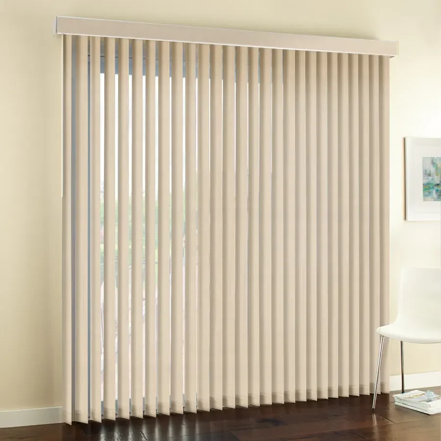 Factory Ready Made Outdoor 100% Polyester Vertical Blinds Slats Motorized Roller Sheer Shades