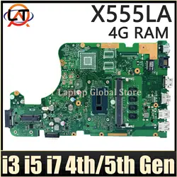 X555la mainboard für asus x555lab a555la k555la f555la x555ld x555lb Laptop-Motherboard i3 i5 i7 4./5. Generation CPU 4g-ram lvds/edp