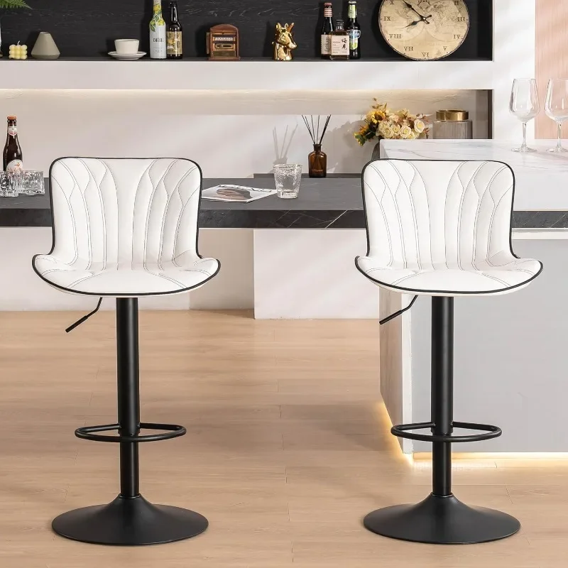 YOUNUOKE Bar Stool Adjustable Counter Height Stool Modern Bar Stool with Backrest Suitable for Kitchen Island, Easy to Assemble