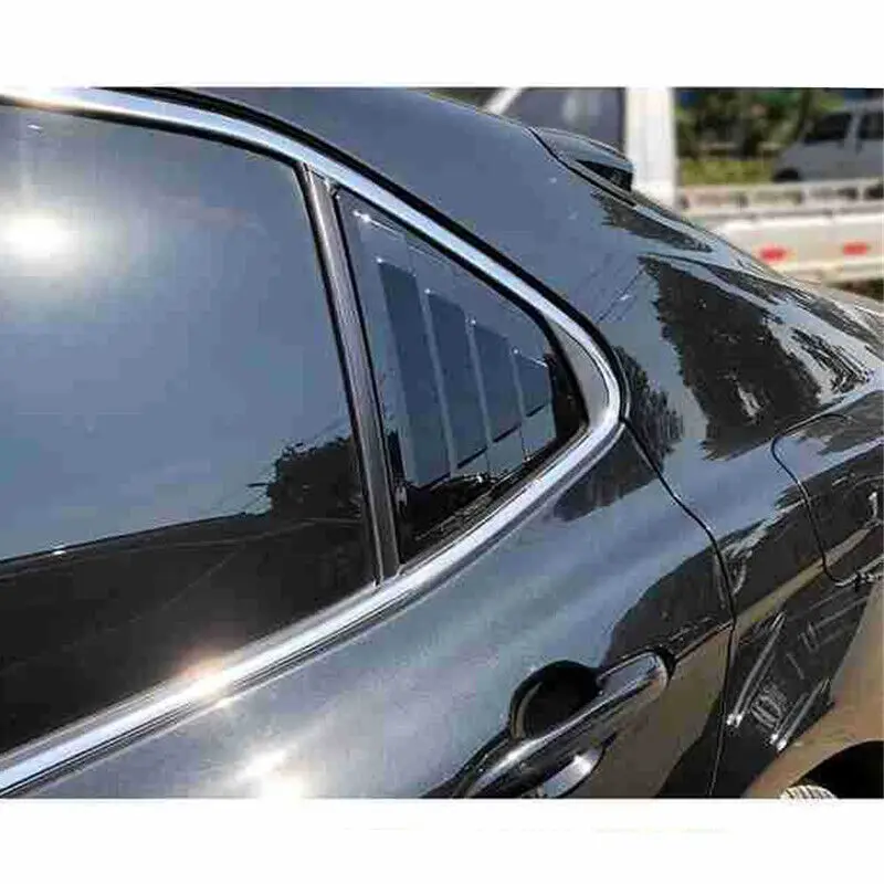 For Toyota Camry Sedan 2018 2019 2020 2021 2022 2023 Car Rear Louver Window Side Shutter Cover Trim Sticker Vent Scoop ABS Auto