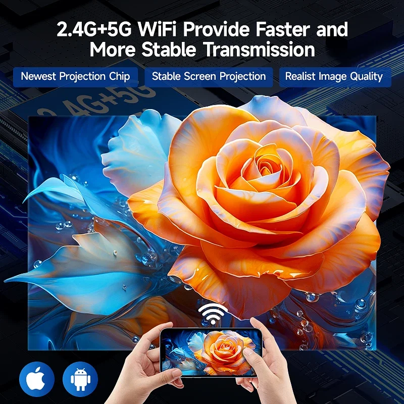 2025 the Best 4K Pro TV Video Multimedia Projectors with Gaming Hub FHD HDR10+ Wireless Smart Portable Projector with Remote