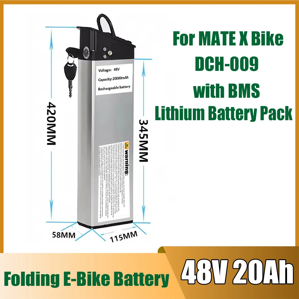 Replacement Batteries 48V 17.5Ah 20Ah for 2022 New Engwe EP-2 Pro Engine Pro Upgraded Version for MATE X Bike Battery DCH-009