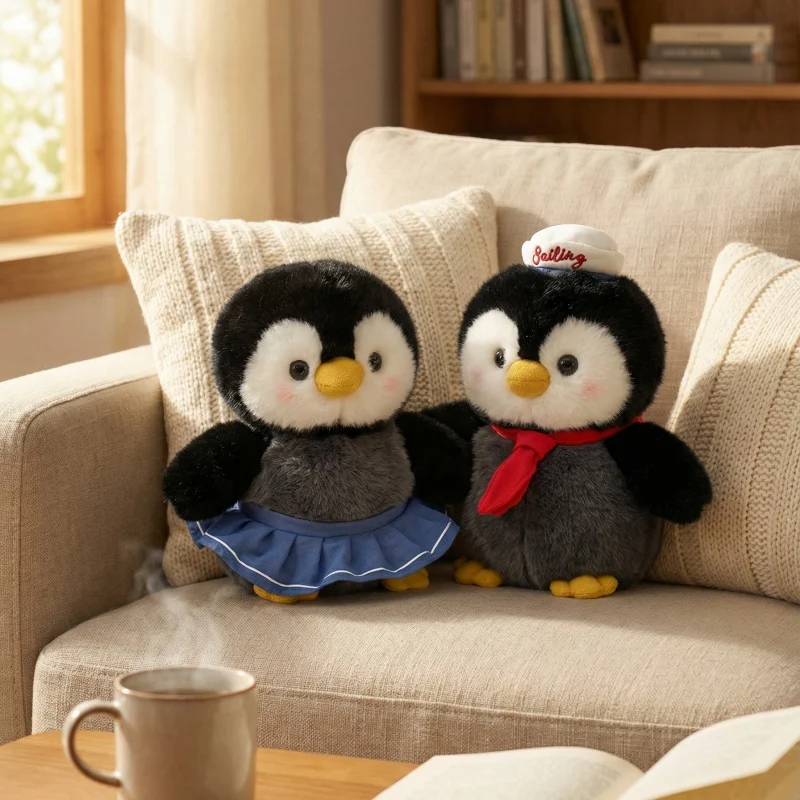 ตุ๊กตาเพนกวินน่ารัก ขนาด 15/20/30 ซม. ตุ๊กตาสัตว์การ์ตูนนุ่มนิ่ม ของขวัญวันเกิดสำหรับเด็กหญิงและเด็กชาย ของเล่นเพื่อนนอนกอด