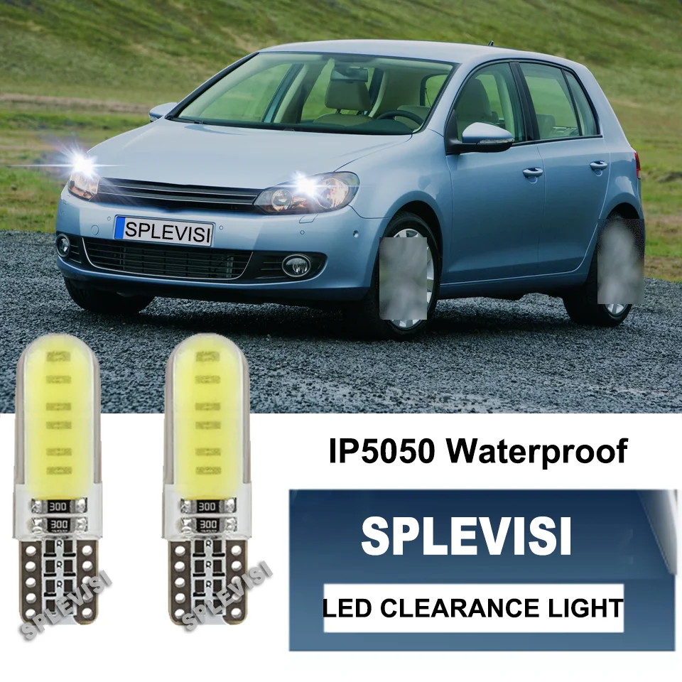 

2X T10 W5W COB LED Clearance Light Silica Error Free For VW Golf mk3 mk4 mk5 mk6 3 4 5 6 Passat B5 B5.5 B6 B7 B8 CC Polo 6r