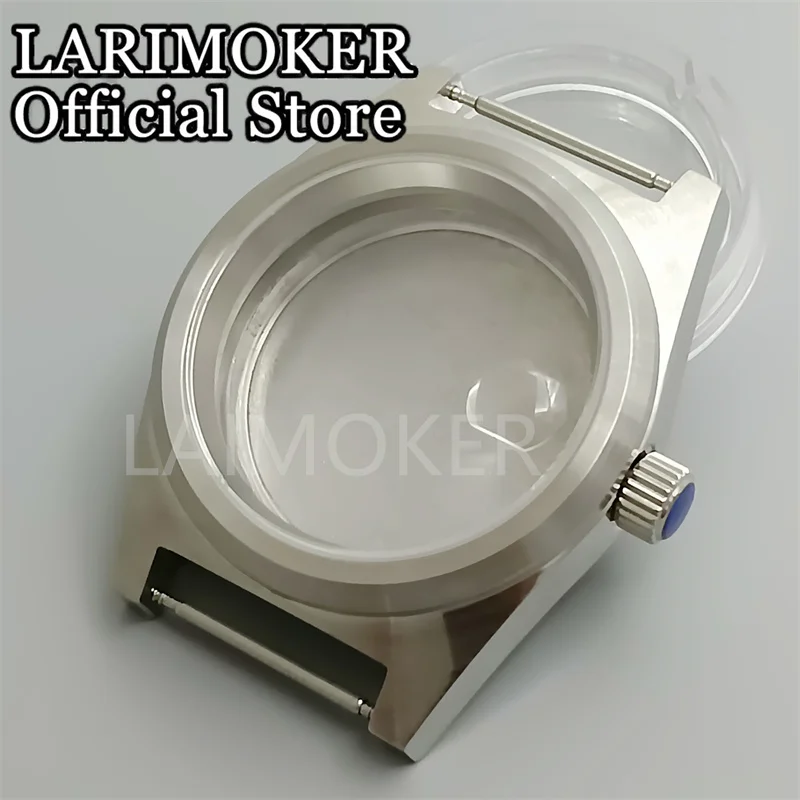 LARIMOKER 38mm domed glass date window glass no date window glass watch case fit NH35 NH36 ETA2824 PT5000 Miyota9015 movement