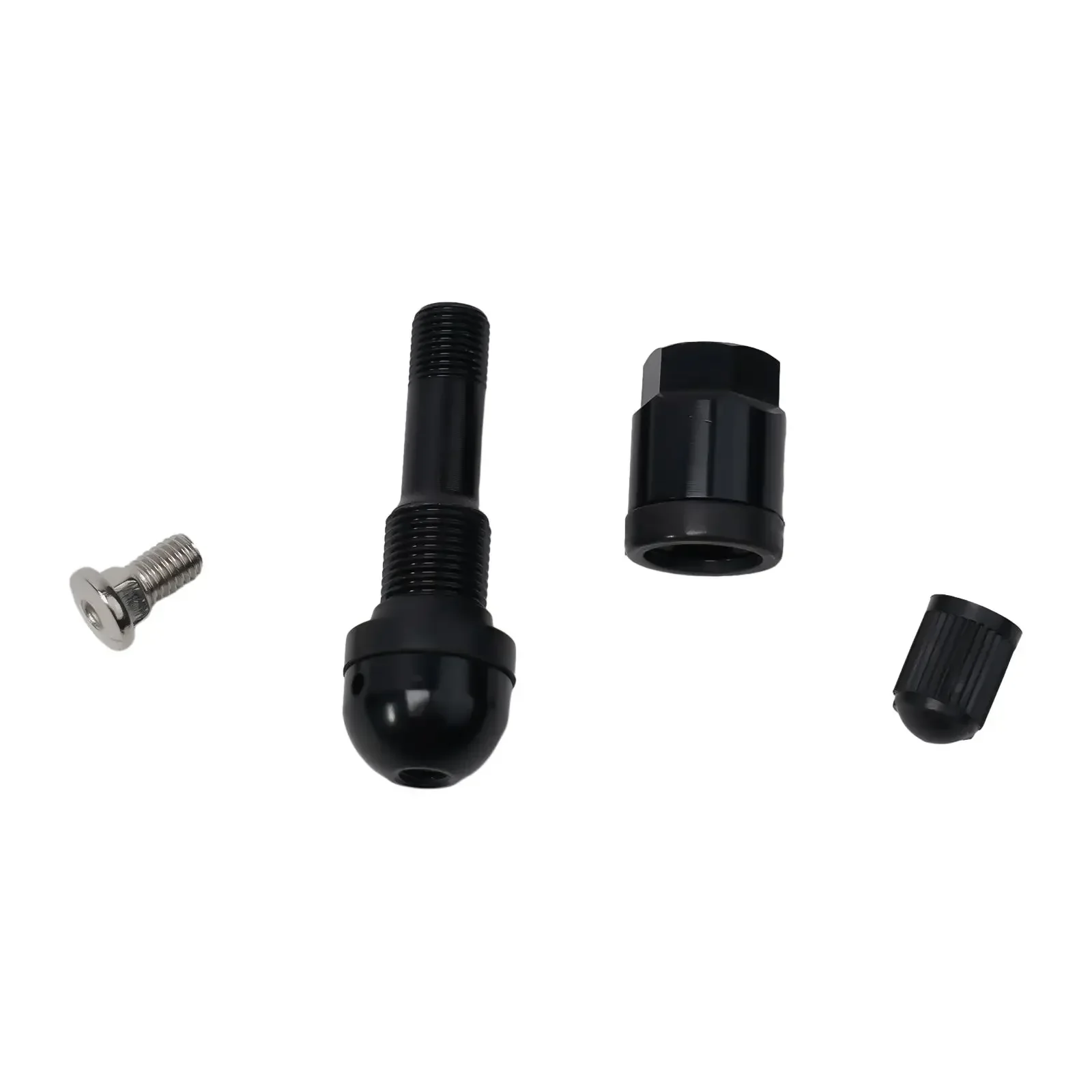 4pcs TPMS Tire Pressure Sensor Valve Stem Repair Kit For BMW 5 Series Black Tire Pressure Sensor Repair Part