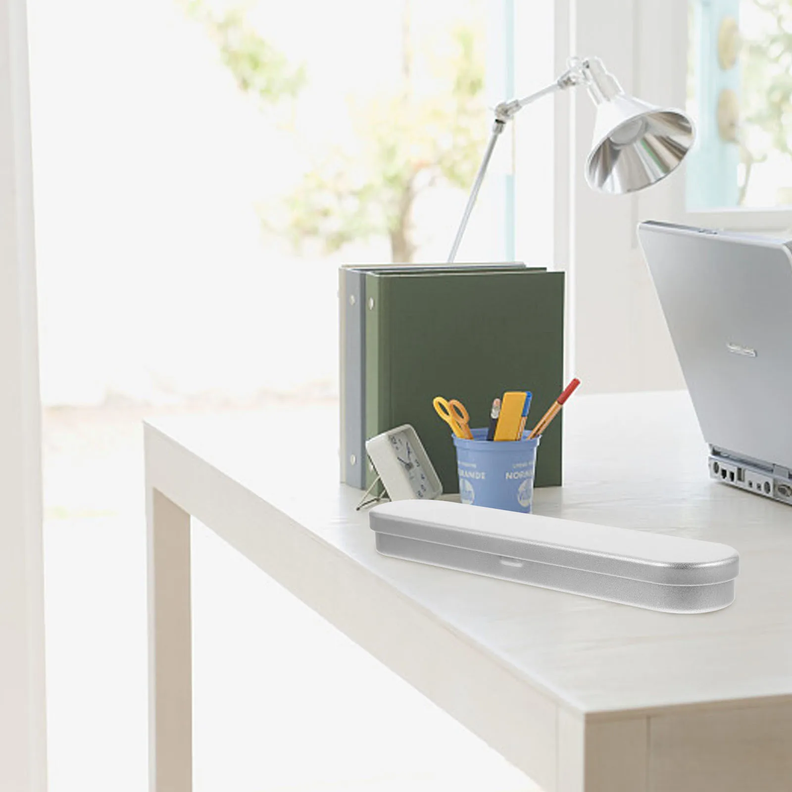 

10pcs Iron Box Storage For Pens Pencils Markers Crayons Durable Metal Pencil Case Small Hard Container Office School Stationery