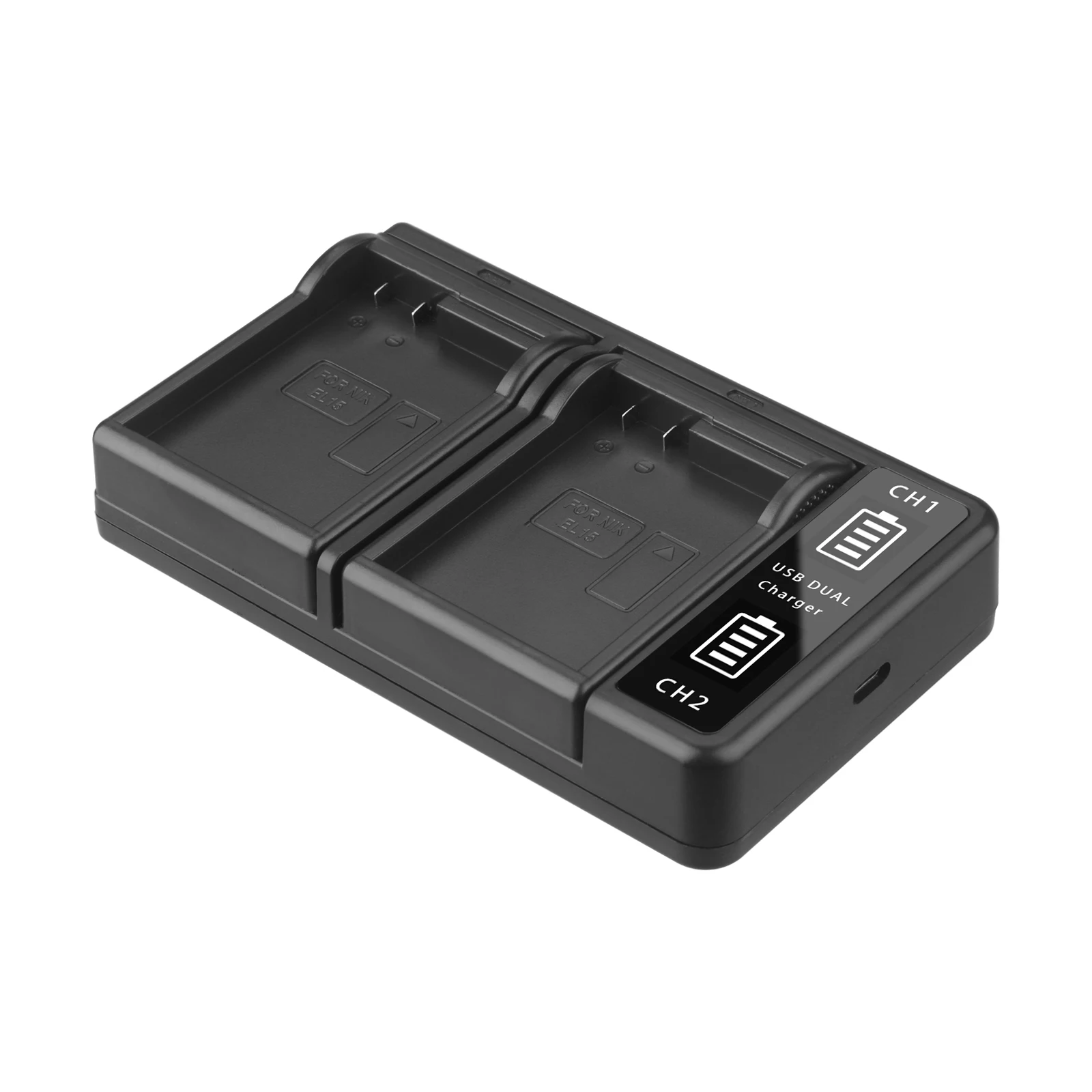 EN-EL15 El15c Battery 2 Slot Charger For Nikon Camera D750 D800e Z5 D780 D7200 D800 D500 D610 Z7ii 6ii 6ii D850 D7100 D7500