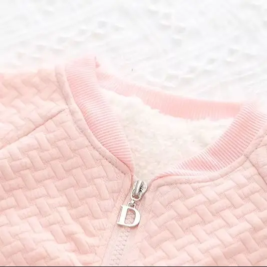 Kleinkind-Jungen-Seersucker-Jacke mit Reißverschluss, Fleece-Futter, warmer Wintermantel, Kinder-Baseballkragen, Baumwollmischung, Oberbekleidung, Größe 80-120 – Detail 3