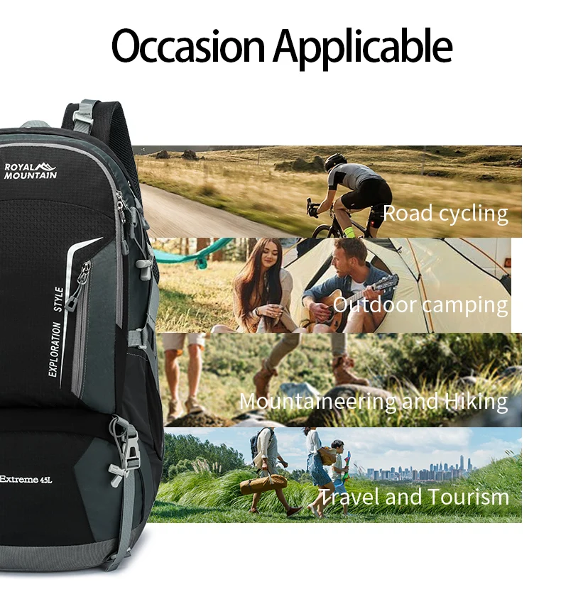45l Outdoor-Kletter rucksack Federung große Kapazität Camping Reisen multifunktion ale wasserdichte leichte Schulter rucksack – Detail 10