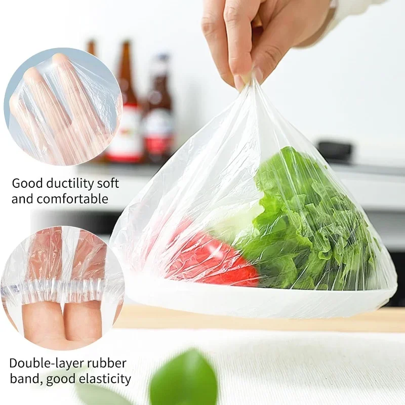 100/1000pcs Cling Film Cover Cling Bag Elastic Mouth Household Cling Film Cling Cover Colorful Disposable Cling Cover Food