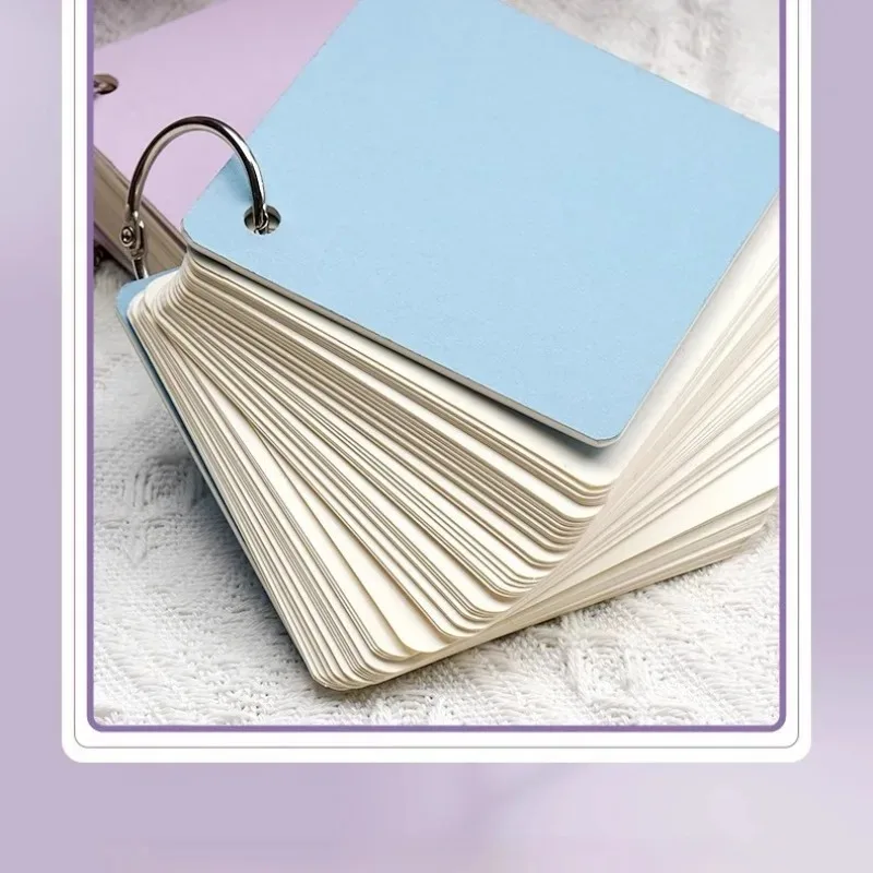 1pc caderno portátil folha solta bloco de notas bolso bloco de notas anel nota pegajosa estudante kawaii papelaria em branco mini cartão de índice em branco