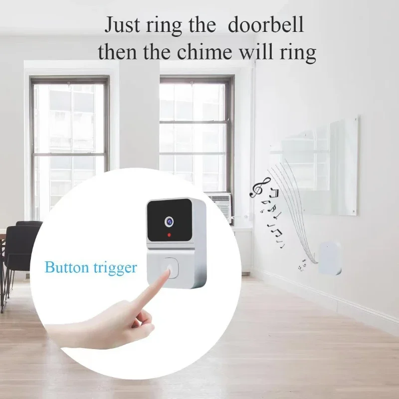 Video Doorbell Wifi HD Camera  Wireless Smart Night Vision Door Bell Ttwo Way Audio Home Security