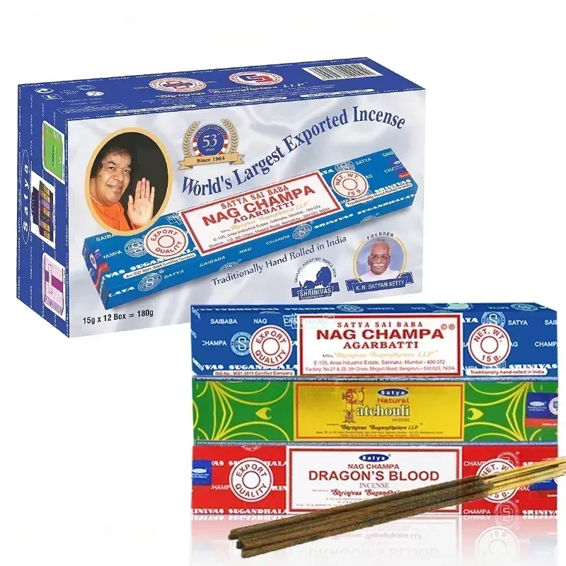 India Sticks Incense WhiteSage Sandalwood Incense Bedroom Toilet Eliminate Negative Energy Cense Home Fragrance NAG Champa Satya