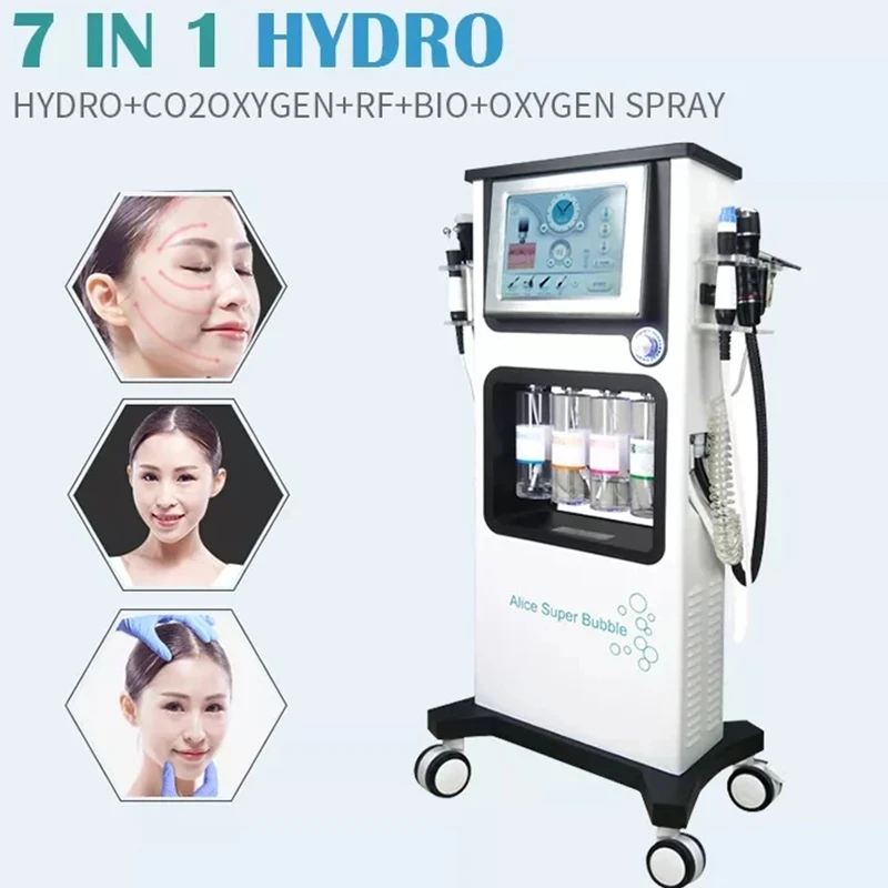 

7 in1 H2O2 Hydro Dermabrasion Bio-lifting Spa Facial Acne Pore Cleaner Hydro Microdermabrasion Machine Skin Care Beauty Device