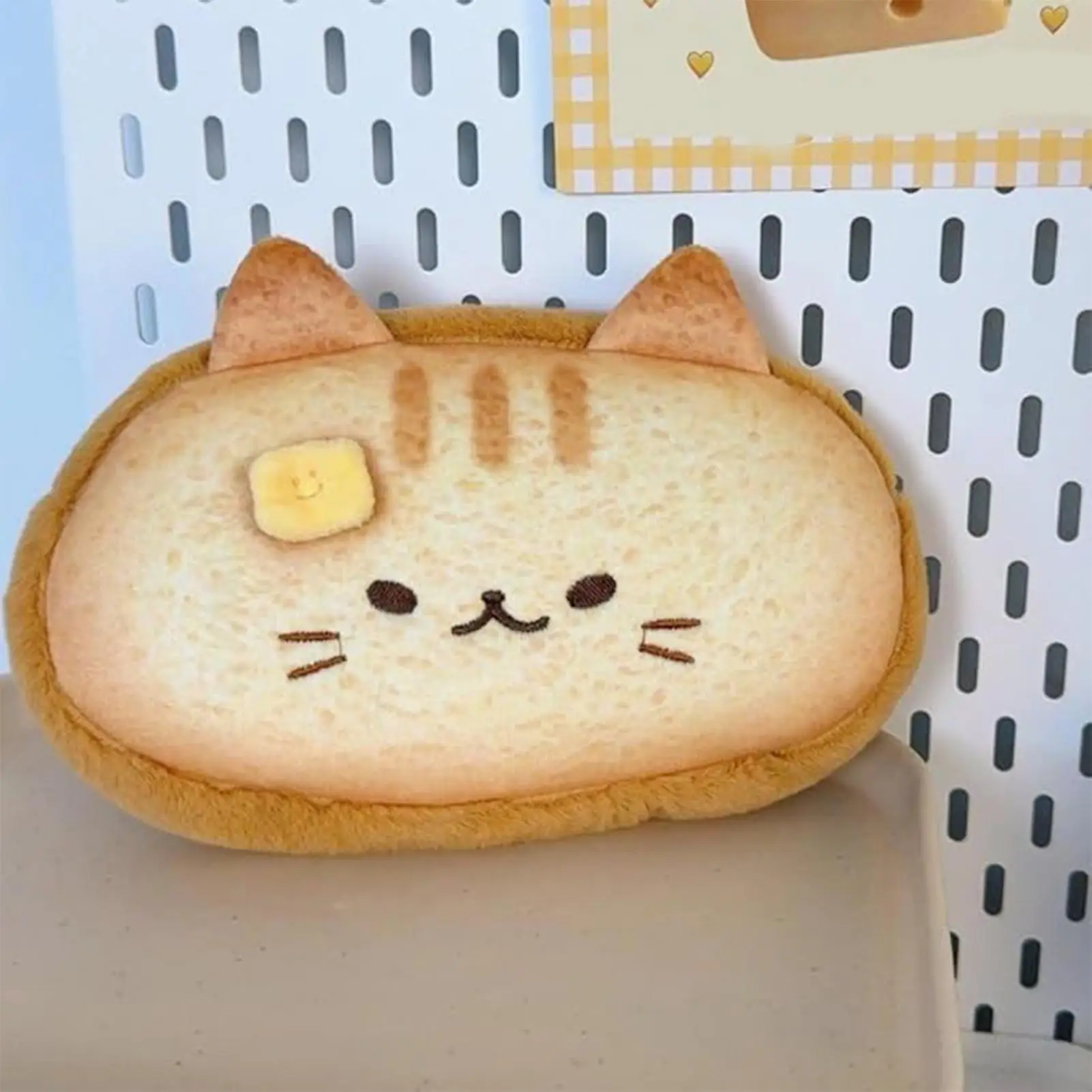 Estuche para lápices con diseño de gato tostado, estuche para lápices divertido, organizador de felpa, bolsa estética para mochila, escuela de infantes, niños y adolescentes