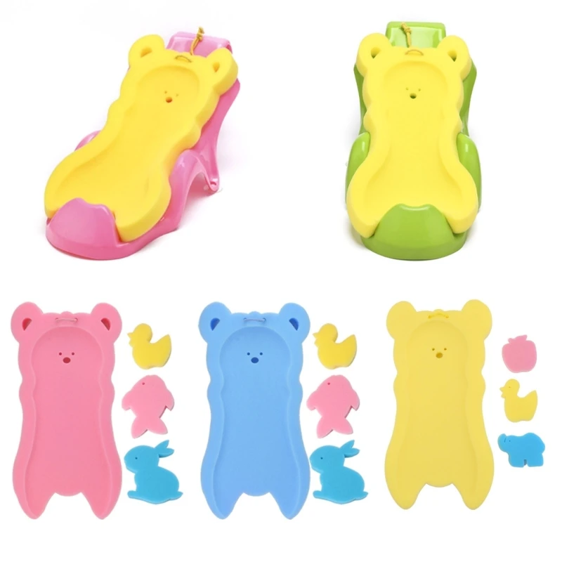 B03a macio banho infantil suporte banho bebê cama antiderrapante almofada esponja chuveiro infantil