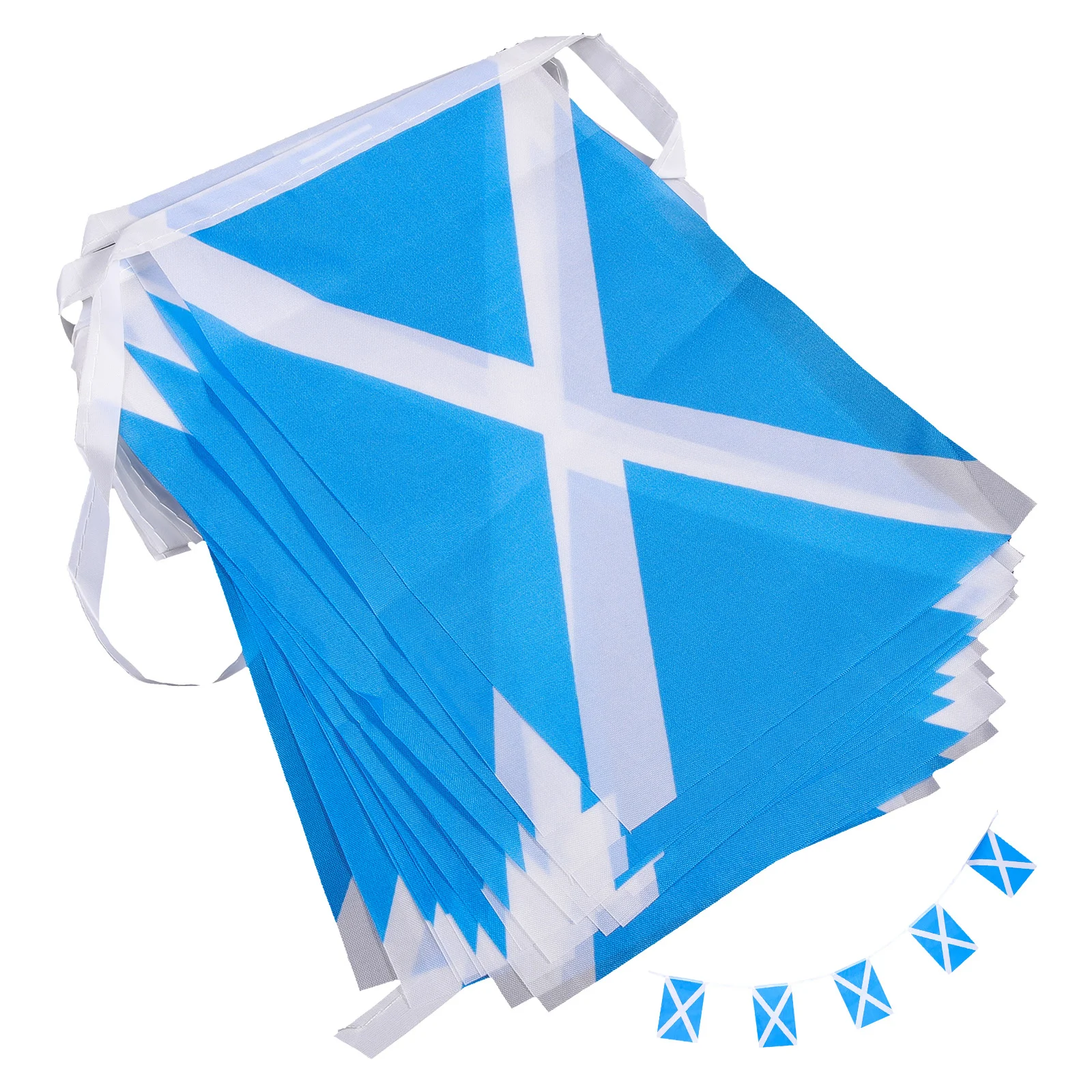 Scotland String Flags Sports Celebration Decoration Vibrant Scottish Pennant Banner Outdoor Hanging Polyester