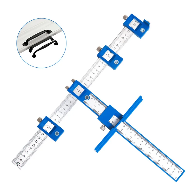 Woodworking Punch Hole Locator Cabinet Wardrobe Drawer Door Handle Installation Opening Multi-function Positioning Manual Tool