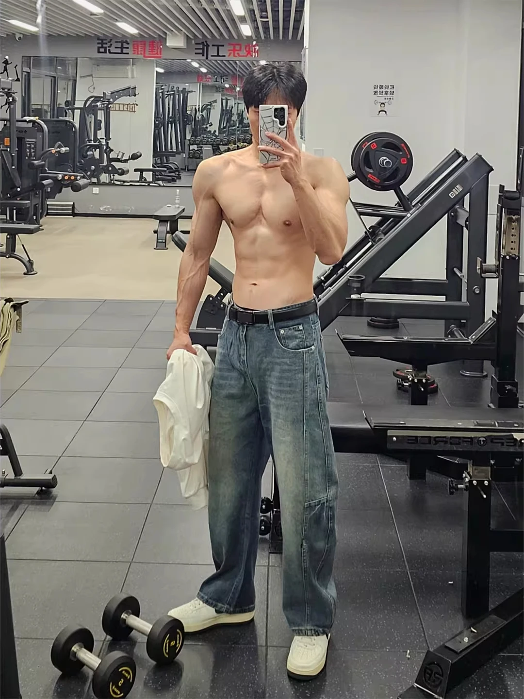 

Мужские джинсы в стиле ретро American Blue Beard, осенне-зимние, в стиле Hard Man, с эффектом потертости, прямые, с изогнутым кроем, Cleanfit, повседневные