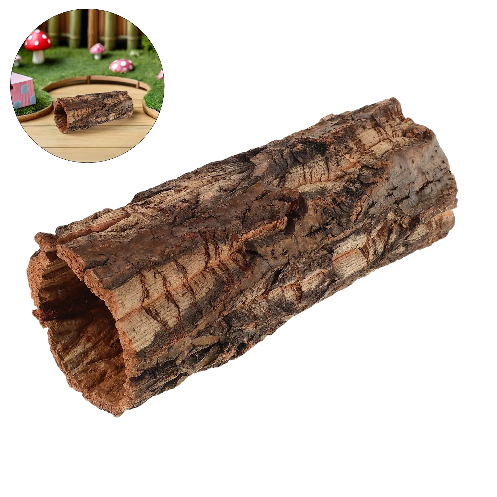 

Пещера-укрытие для рептилий, полый ствол дерева, пробковое укрытие для рептилий, декор для террариума, аксессуары для гекконов и ящериц, украшение для среды обитания.