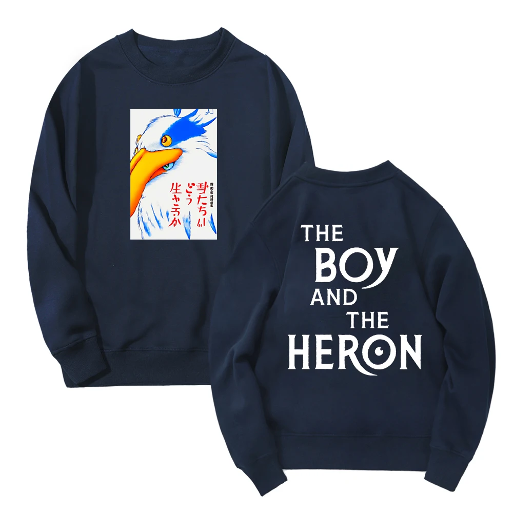 Nieuwe Japan De Jongen en de Reiger Anime Film Lange Mouw Streetwear Vrouwen Mannen Sweatshirt Harajuku Kleding