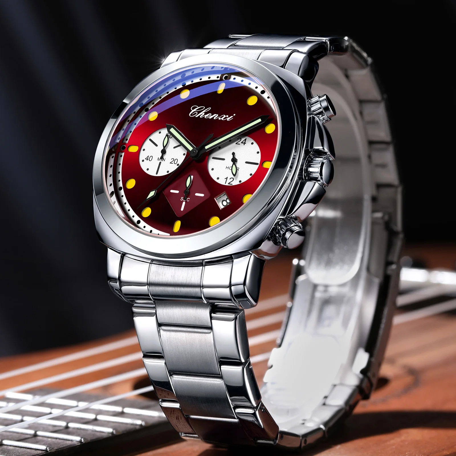 

Мужские часы CHENXI, лучшие брендовые часы класса люкс, кварцевые, спортивные, водонепроницаемые, стальные, мужские часы, Relogio Masculino