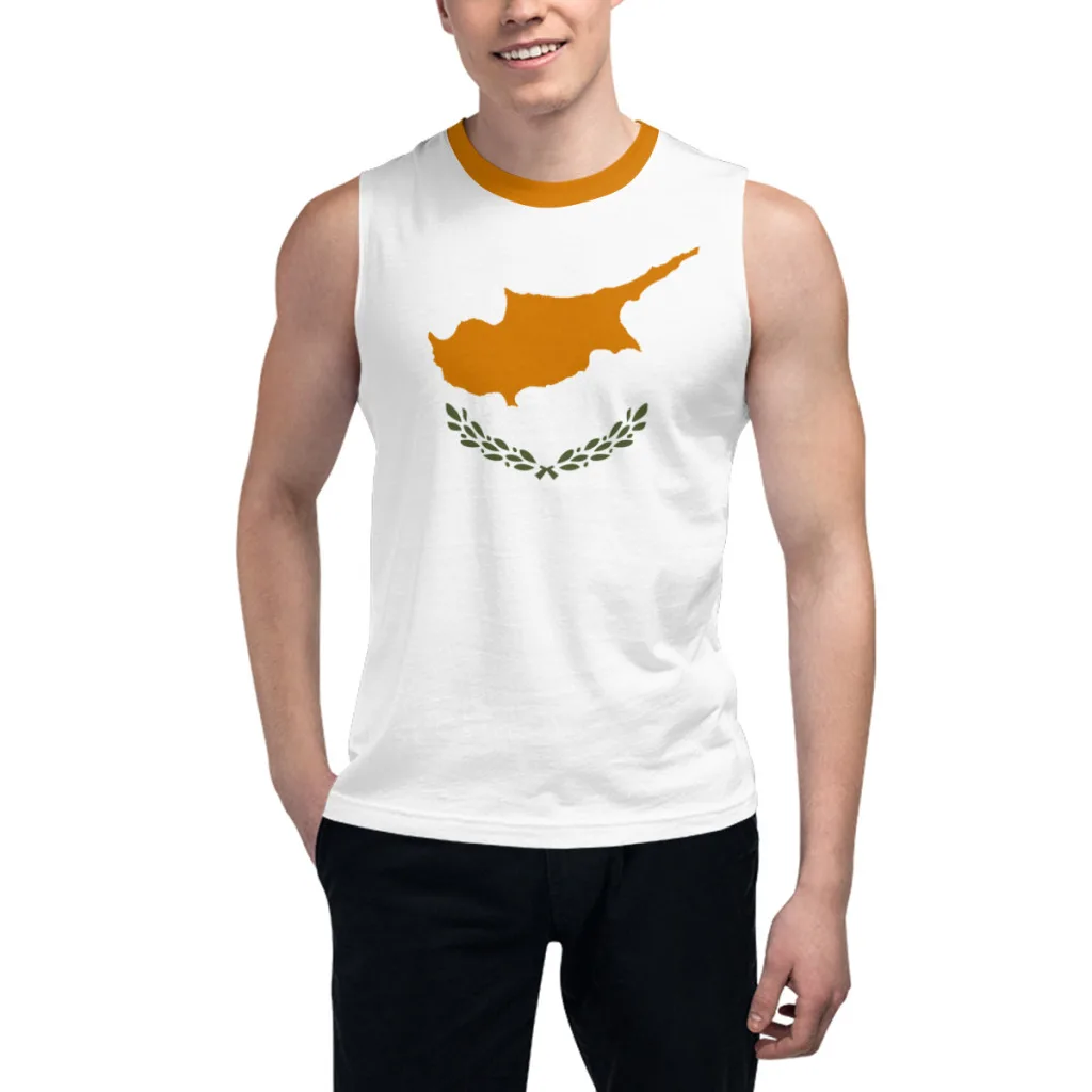 Sleeveless T-shirt Cyprus Flag 3D Men's Boys Tshirt Gyms Tank Tops Fitness Joggers Basketball Training Vest