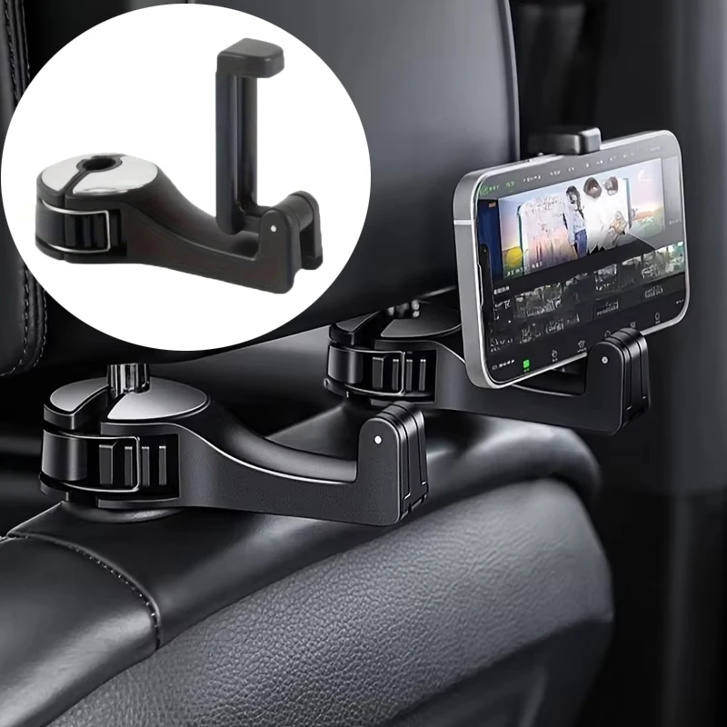 

Adjustable Automobile Headrest Phone Clip Hook For GPS Navigation Multifunction Rear Hook Car Phone Holder Car Seat Back Hook