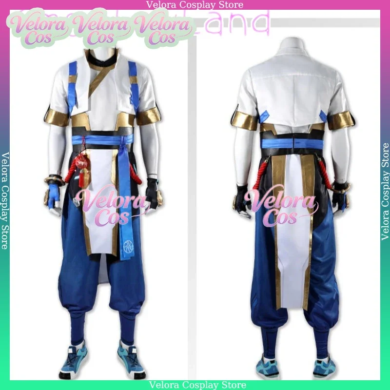 Ow Wuyang Cosplay Costume Top Vest Pants Full Set Carnival Halloween Comic Con Game Watch Role Play Men Battle Suit Custom Made