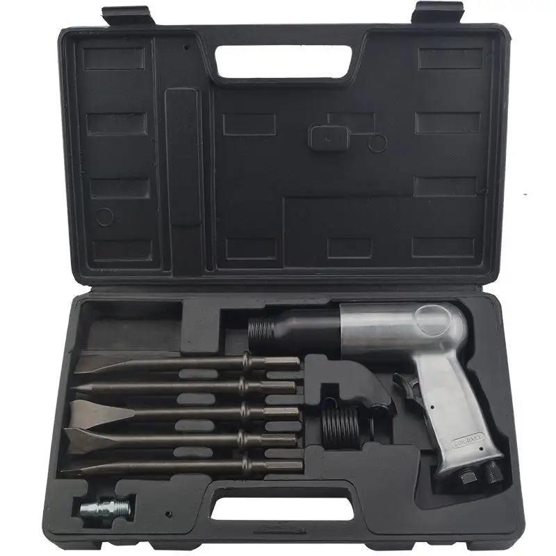 190MM Heavy‑Duty Pneumatic Air Hammer Tool Set Shock‑Absorbing Air Gun With 4Pcs Chisels Ergonomic Handle