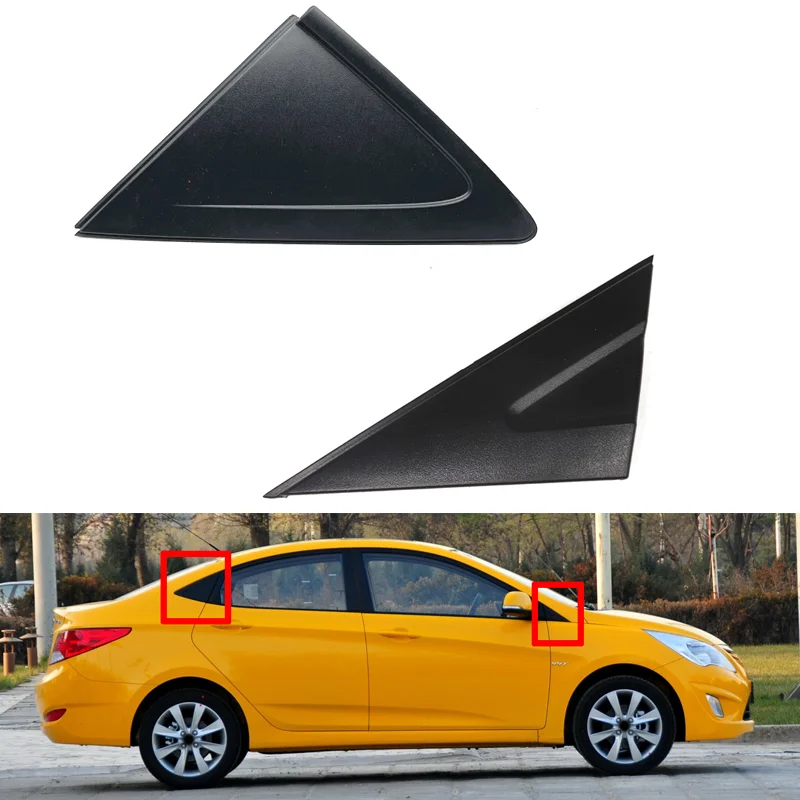 

For Hyundai Accent 2010 2011 2012 2013 2014 2015 2016 Car Front Rear Door triangles Cover Windows Trim triangular covers