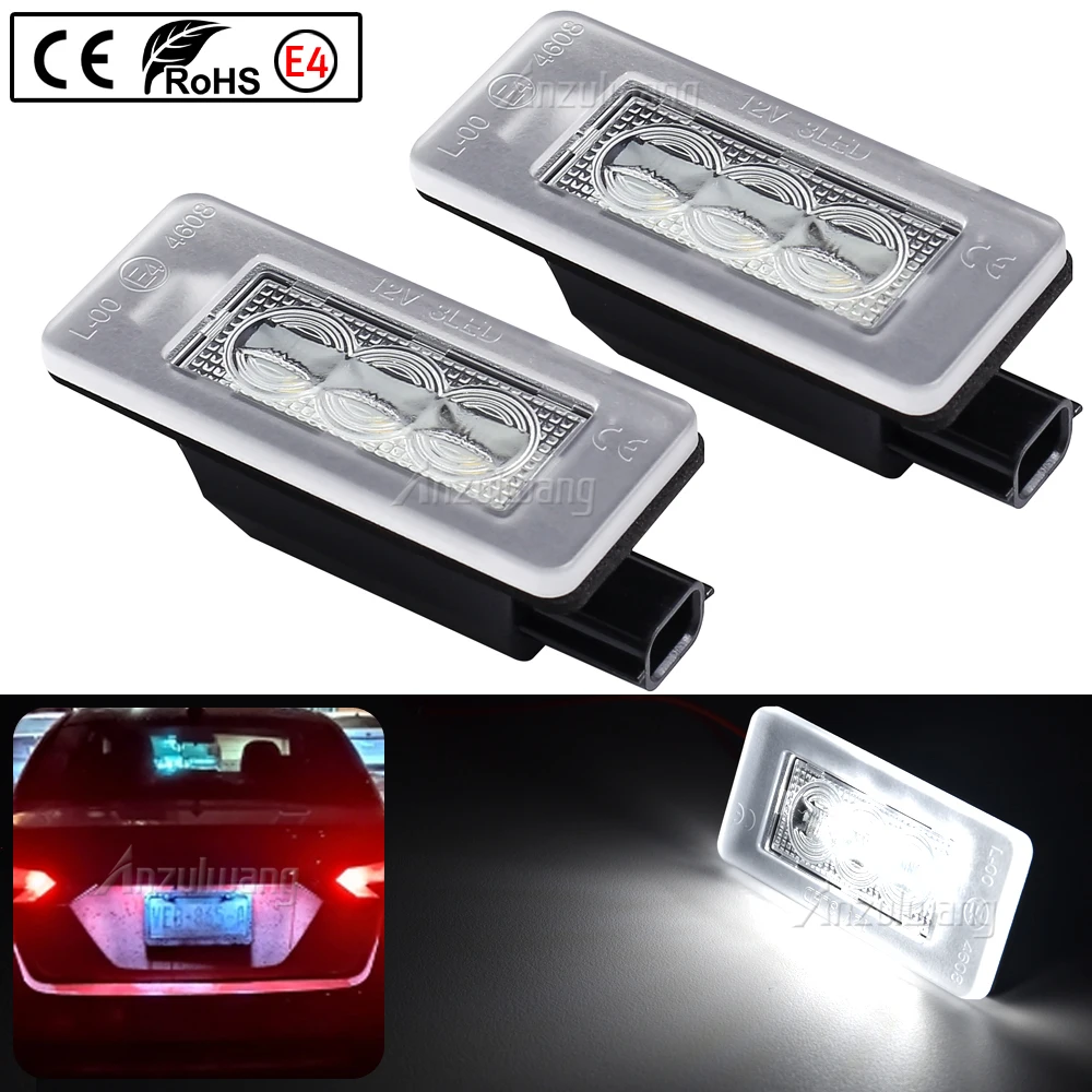 2Pcs For Nissan Serena C27 Altima Suzuki Landy Dacia Duster 2017 2018 2019 2020 2021 LED License Number Plate Tag Light Lamp