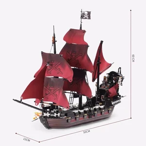 LOTR Ambush Ship Pirates of Caribbean Reveng Kapal Perang Mutiara Hitam Perahu Layar Blok Bangunan Batu Bata Perakitan Mainan Anak Hadiah 12 penjualan terbaik lego world of warcraft - №