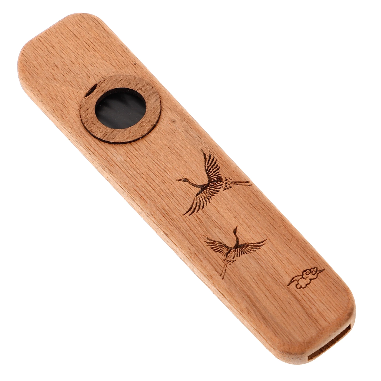 

Black Walnut Kazoo Easy to Learn Light Brown for Adults Child Performance Wood Instrument Ideal for Parties Festivals Beginner