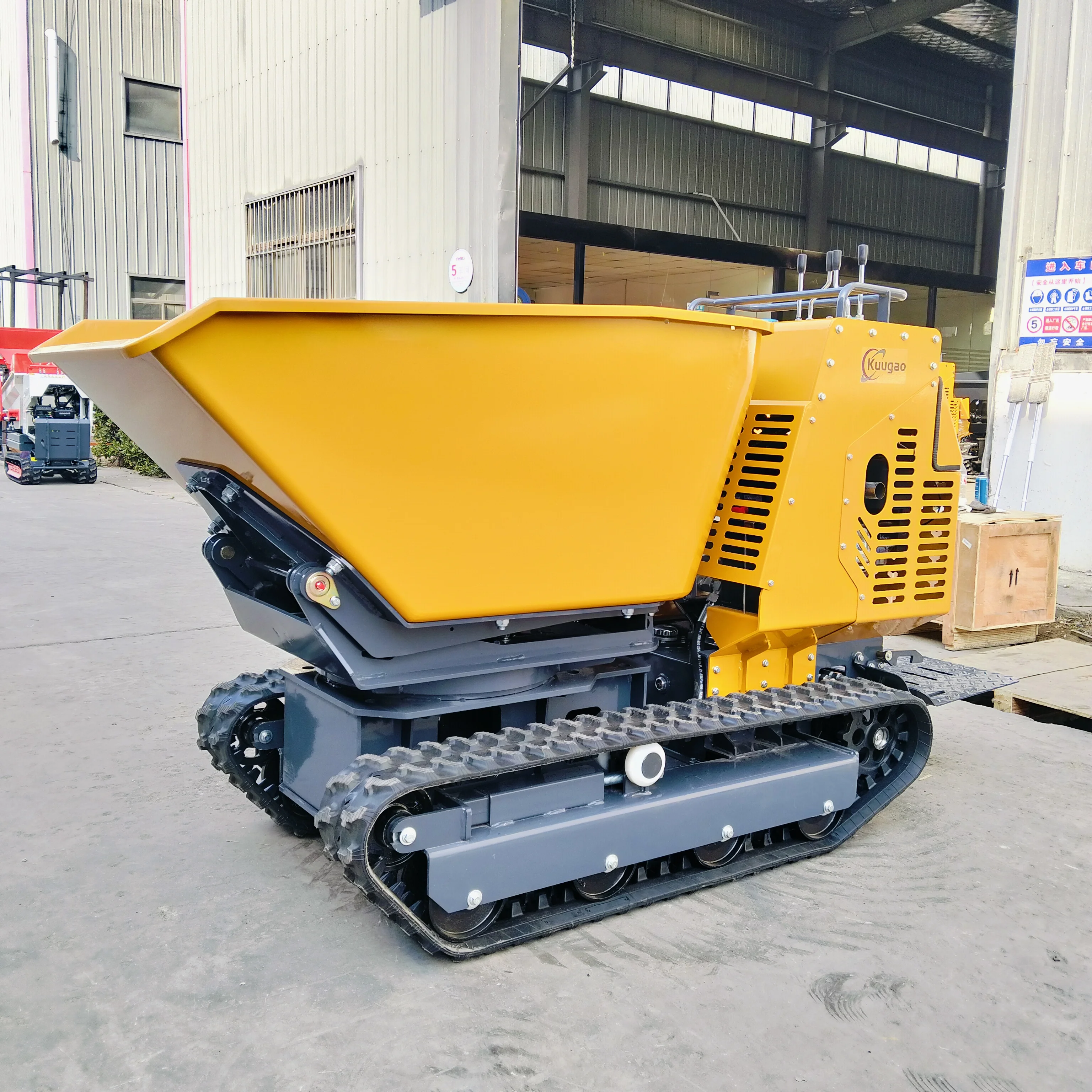 Mini Dumper de 1200 kg, Dumper de Orugas Manual, Dumper Pequeño, Camión Hidráulico Autocargable Agrícola, Personalizable, en Venta