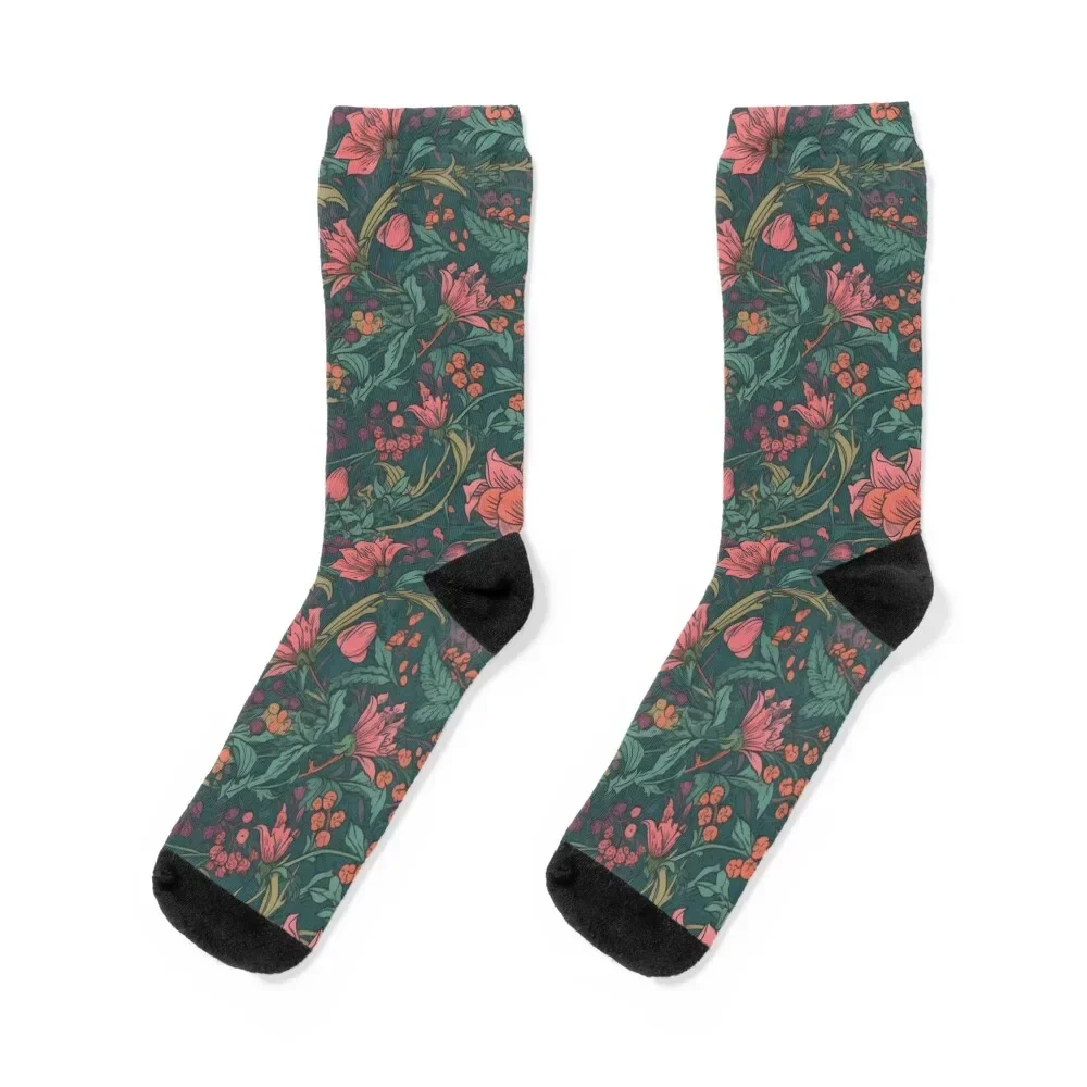 William Morris Inspired Design Socks heated luxury moving stockings new in's Men's Socks Luxury Women's