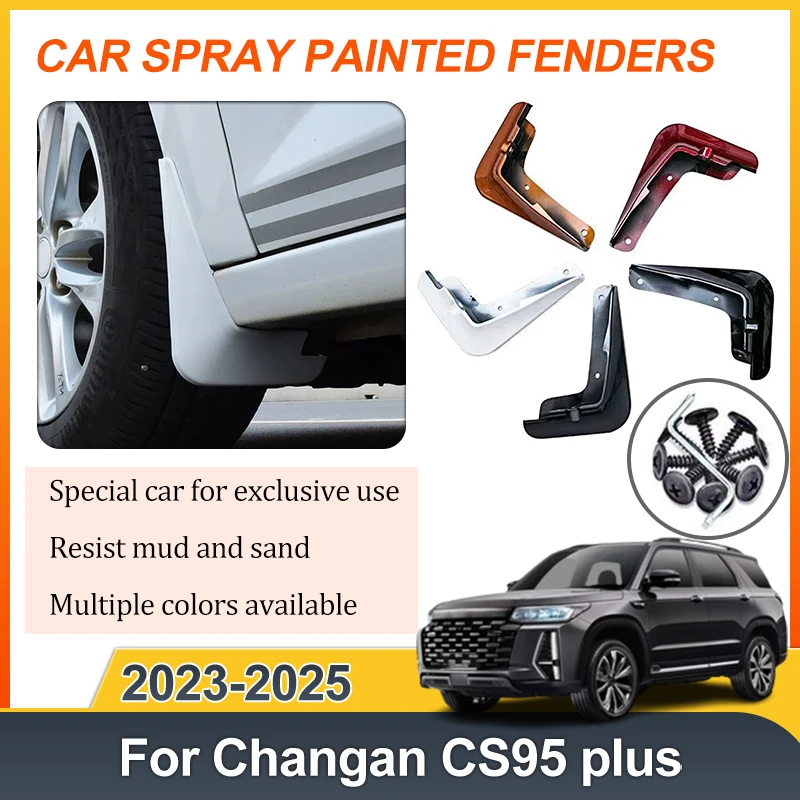 

For Changan CS95 plus 2023 2024 2025 Car Front Rear Fender Splash Guard Mudguards Baking Paint Mudflaps Car External Accessories