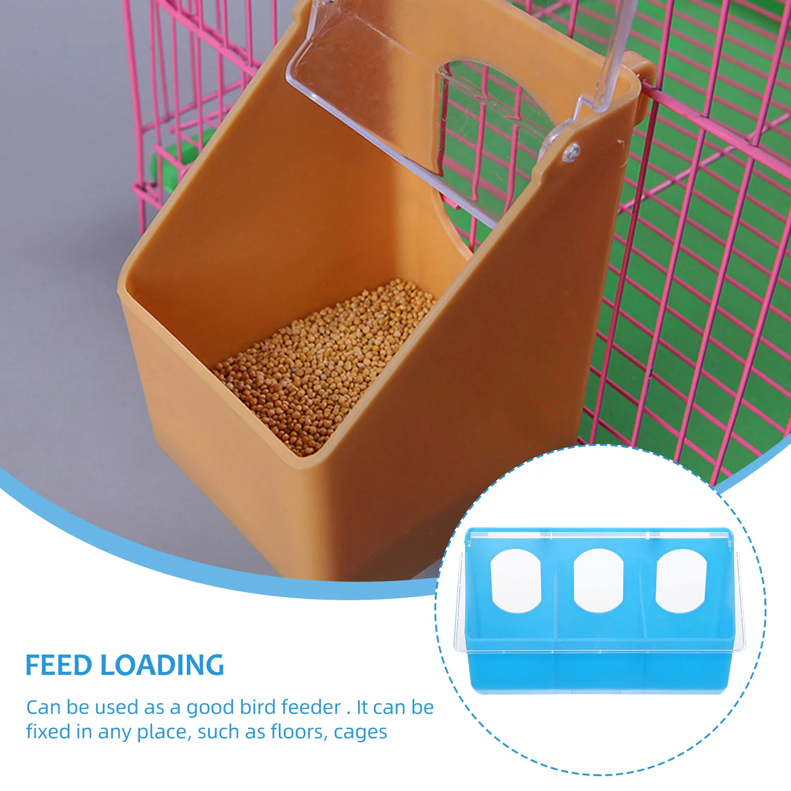 

Practical Bird Feeder Multi-Function Pigeon Feeder Wear-Resistant Easy to Fix in Any Place Gift for Friends Random Color