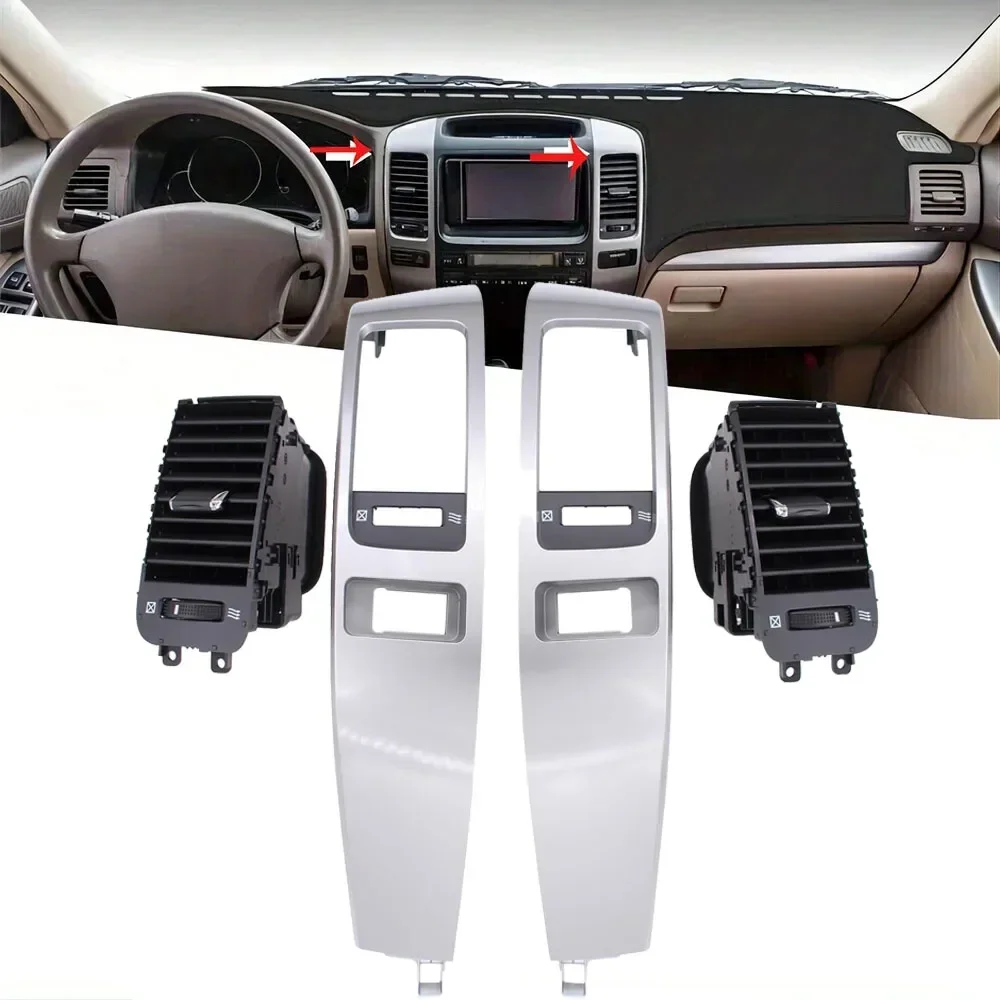 Dash Dashboard Air Vent Outlet Sensor Panel Bezel Frame Assembly for Toyota Land Cruiser Prado 120 FJ120 Lexus GX470 2003-2009