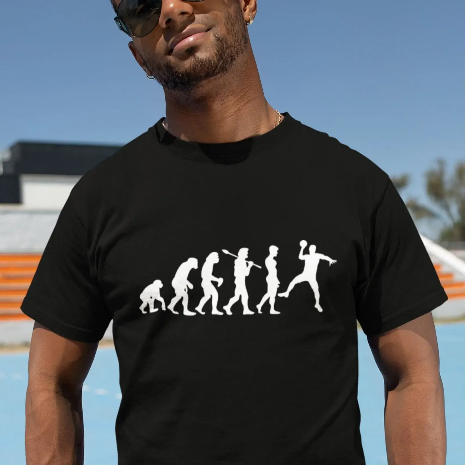 T-shirt Basketball Evolution Evolve Basketballer vintage délavé légèrement vieilli pour un usage quotidien, graphisme élégant et confortable