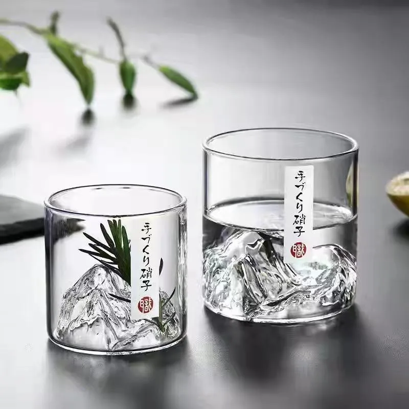 Szklany kubek Fuji Mountain Retro Japoński kubek na wodę Odporny na ciepło kubek na kawę i herbatę Szklanka do whisky