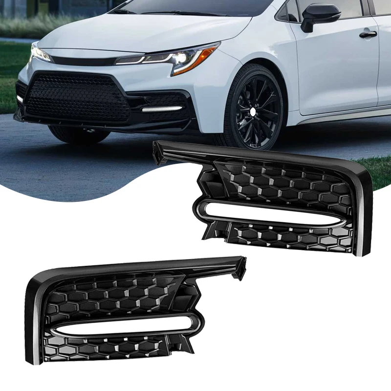 

Для Toyota Corolla SE XSE Sedan 2020-2021 Автомобильная противотуманная фара, рамка, спортивная сотовая сетка, решетка, передний бампер, абажур, аксессуары